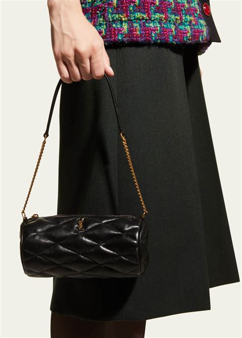 Saint Laurent Sade Quilted Leather Tube Bag 